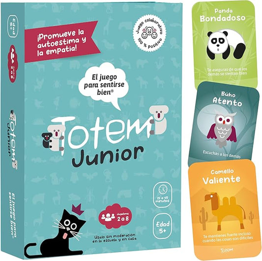 Totem Español Junior Juego para Niños ??Juego de Cartas Educativo y Divertido para 5 Años+, Fomenta Autoestima y Empatía, Actividades para la Escuela y la Familia (Junior Edition - Spanish Box)