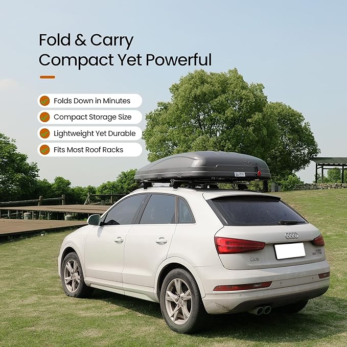Rooftop Tent Hard Shell – Waterproof Car Tents with Modular Annex Room, Skylight & Rear Awning, Easy Up Roof with Ladder, 2–3 Person Tents for Overlanding & Car Camping