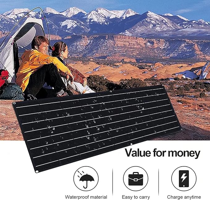 1200 Watt Solar Panel Kit, with 40A Charge Controller 2pcs 600 Watt Flexible Monocrystalline Solar Panel for 12-24V Battery Charging Car Battery Camper RV Yacht Boat