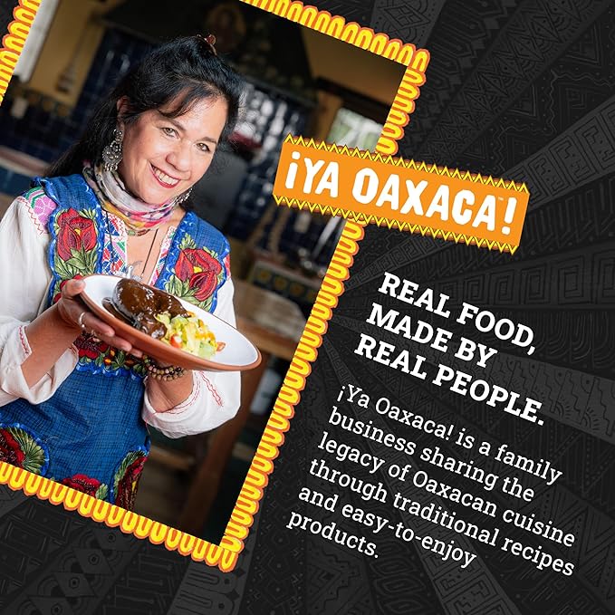 Ya Oaxaca - Mole Sauce - Negro - Medium Spice Flavor - Blend of Smoked & Dried Chiles, Spices, & Chocolate - Vegan, Non-GMO, Gluten Free - Great in Enchiladas, Tacos, Nachos, Tortillas - 12oz (3pk)