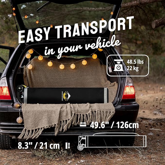 CROWN SHADES 10x10 Heavy Duty Canopy - Premium Pop Up Canopy Tent - Extra Sun Shade Protection with 400D Strength Oxford Fabric - Great for Trade Shows, Events, Tailgates & Commercial Use, Blue