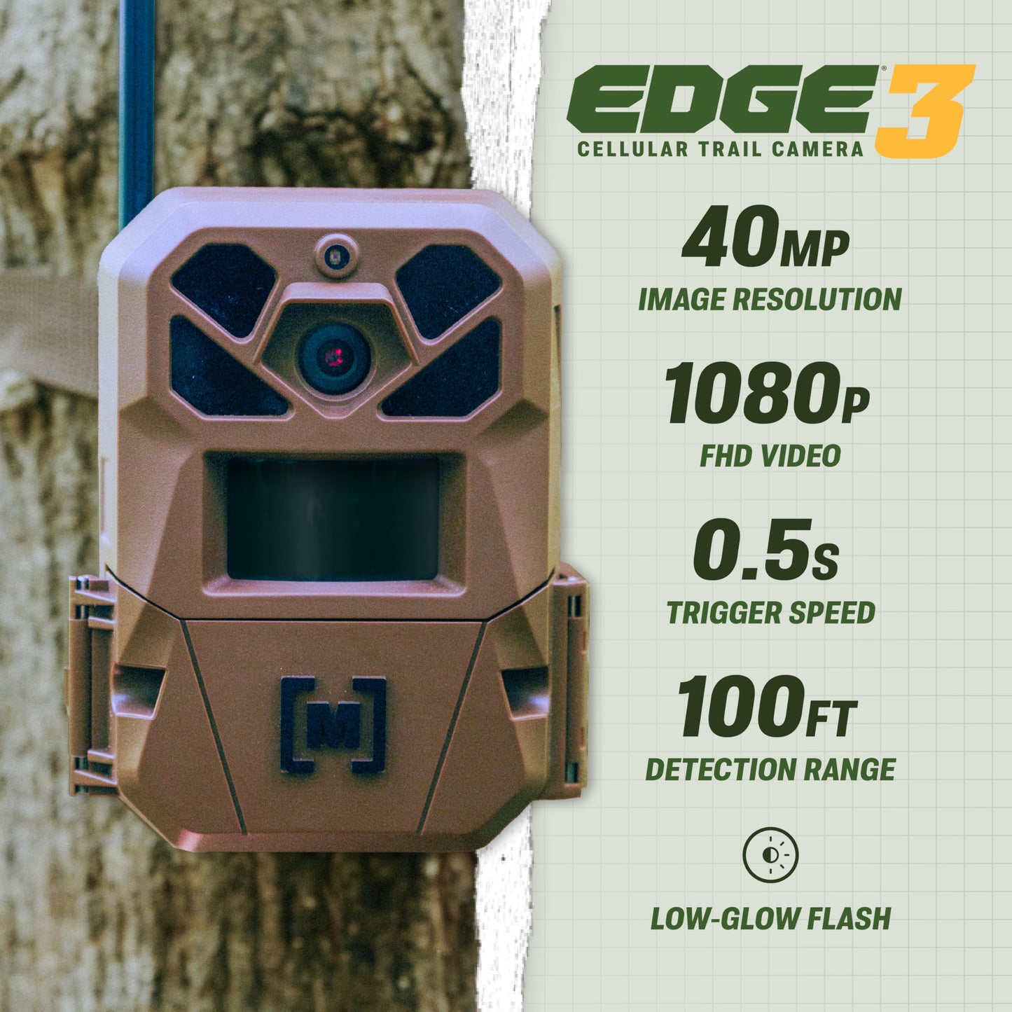 Moultrie Edge 3 Cellular Trail Camera - 2-Pack, 40MP, 0.5s Trigger