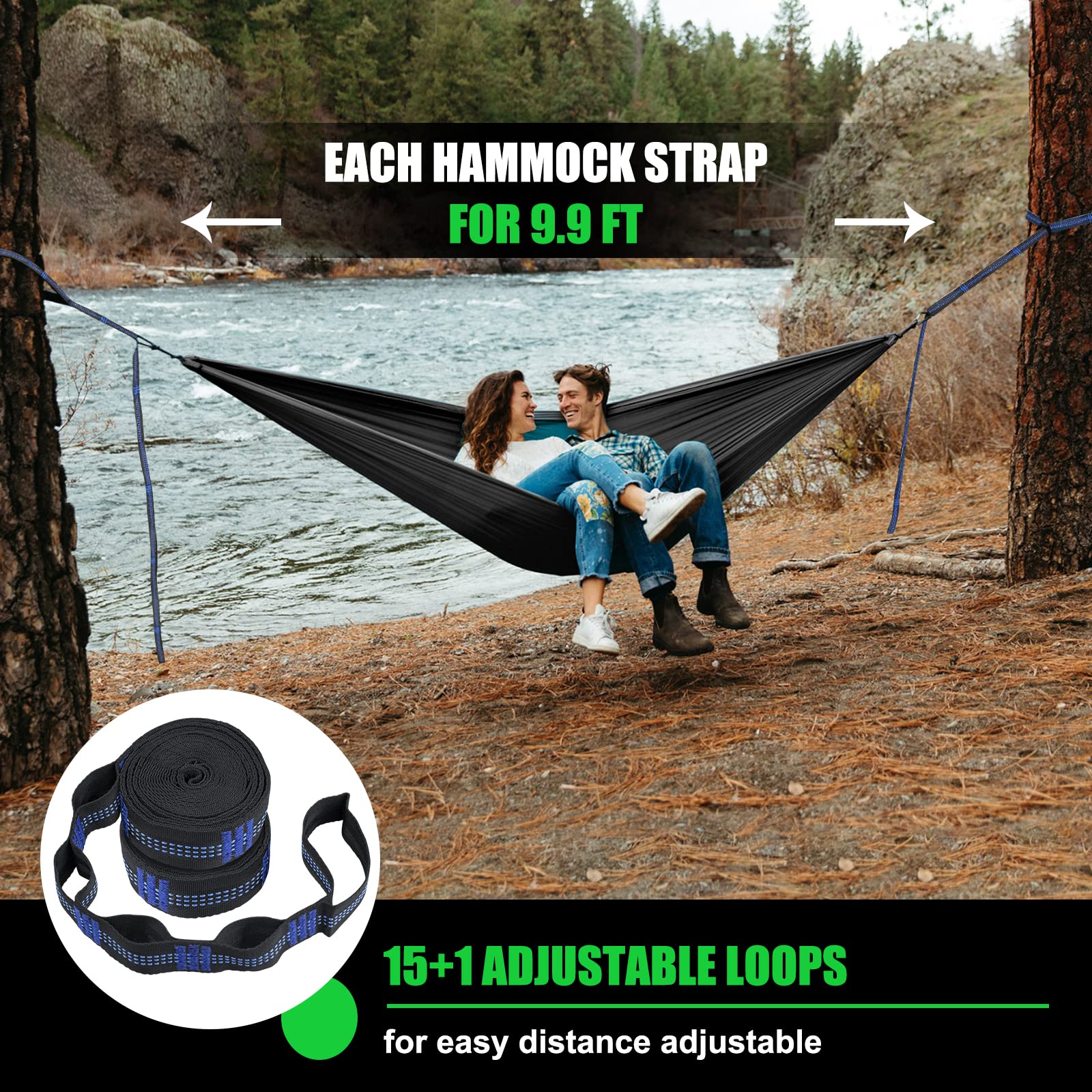 Hammock Straps – Camping Hammock Tree Straps Set
