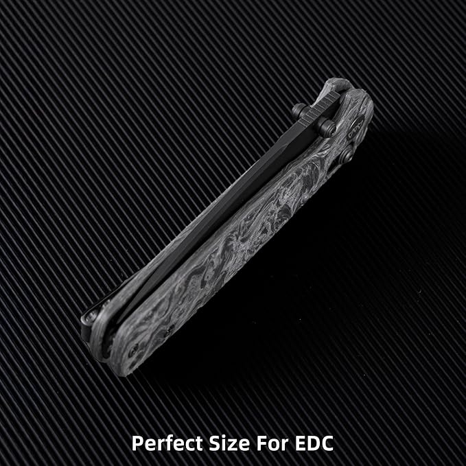 Pocket Knife, 3.23" 14C28N Blade Small EDC Knife with Clip and Crossbar Lock, Folding Knife for Men, Sharp Camping Hiking Hunting Survival Knives