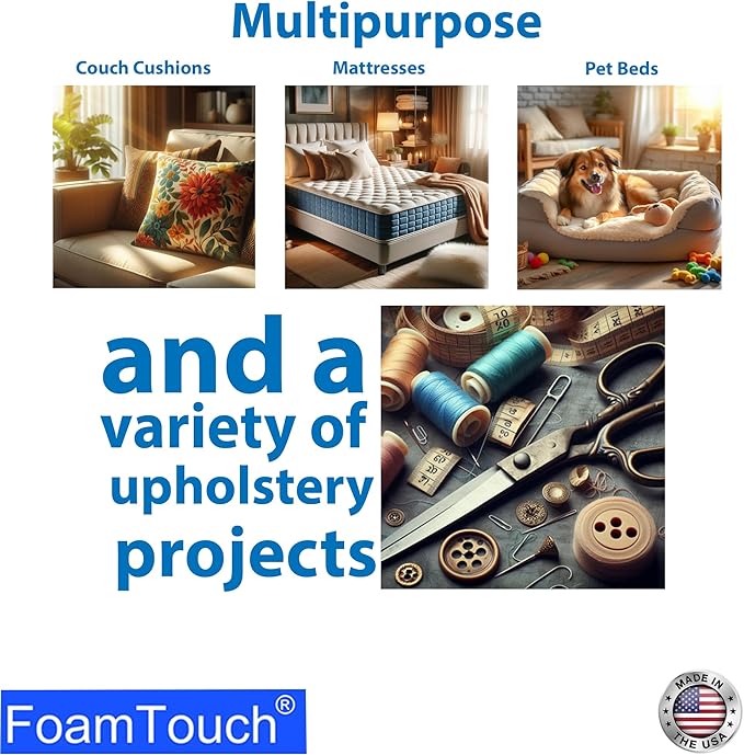 FoamTouch 4" Height x 28" Width x 75" Length Camper/RV bunk Mattress (Foam Only) White -No Cover