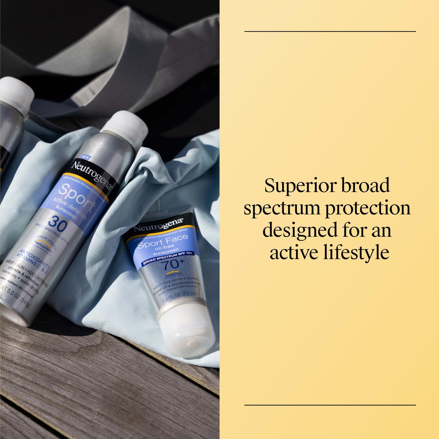 Neutrogena Sport Face Sunscreen Lotion SPF 70+, 2.5 fl. oz