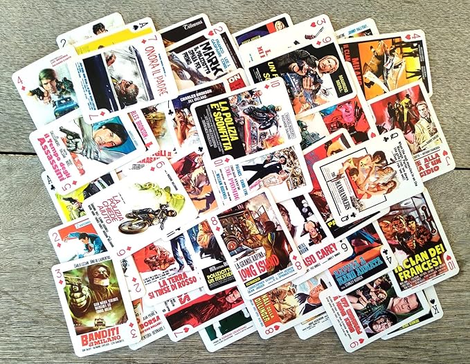 Detective Movie Playing Cards (Poker Deck 54 Cards All Different) Vintage Movie Posters Crime Hardboiled Detective Action Movies Film Noir