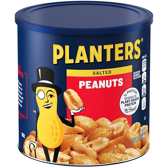 Planters Salted Peanuts (56 oz Canister) (Pack of 2)