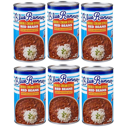 Blue Runner New Orleans Spicy Creole Cream Style Red Beans 27oz Can (Pack of 6)