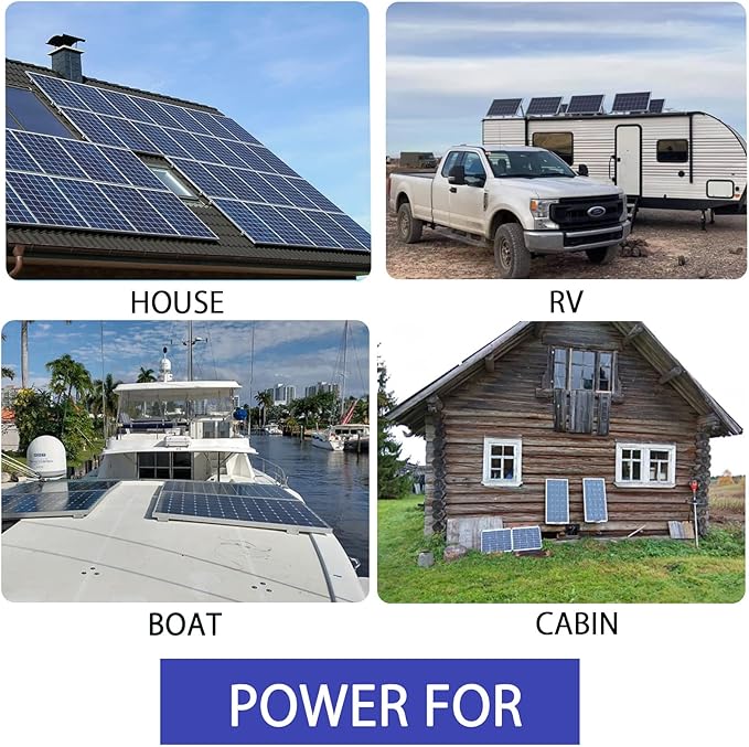 100 Watt 12Volt Solar Panel Kit Monocrystalline Module 10A Charge Controller for RV, Boats, Trailer, Camper,Off-Grid System (100W Solar Kit)