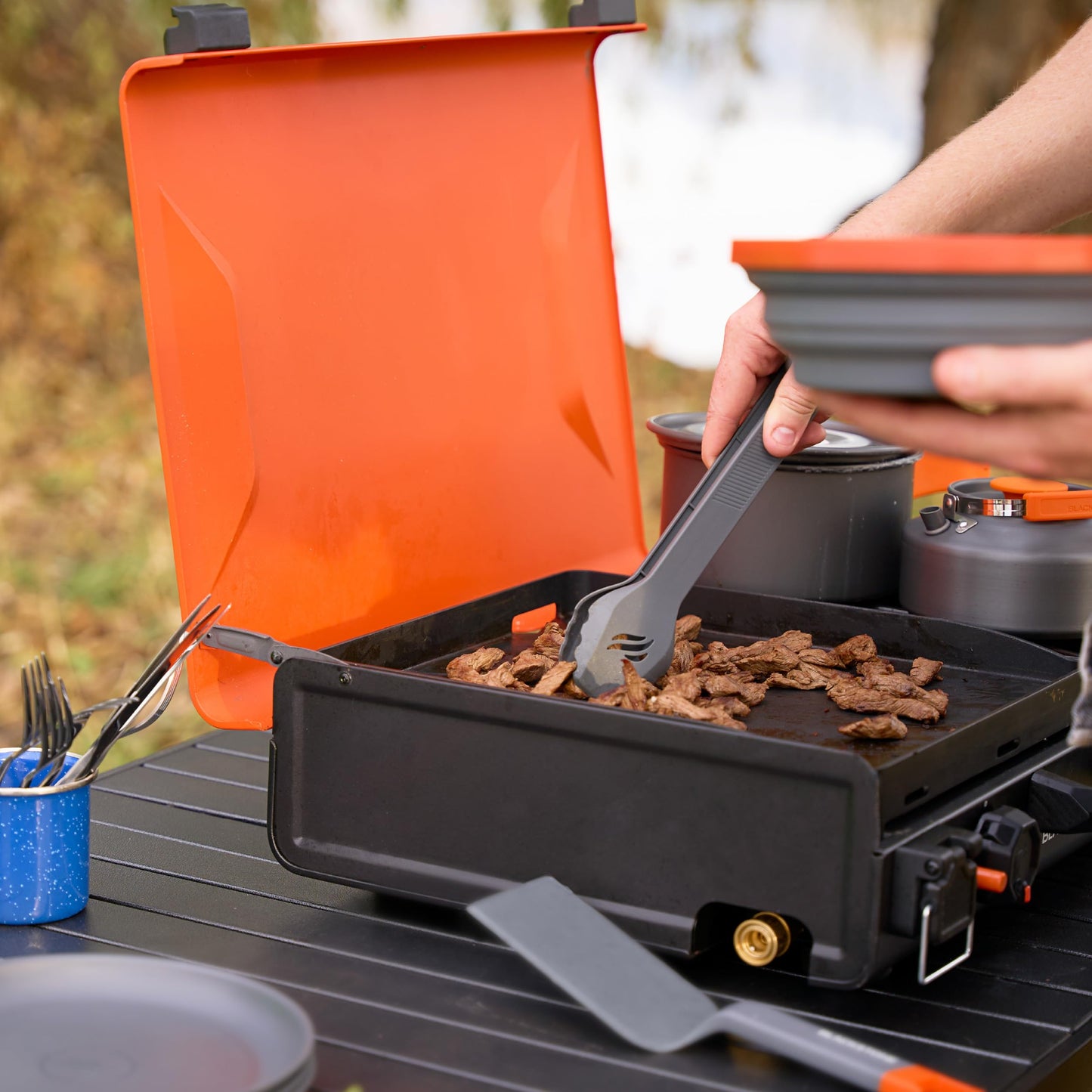 Blackstone 2364 12" x 14" Camping Griddle with Side Burner