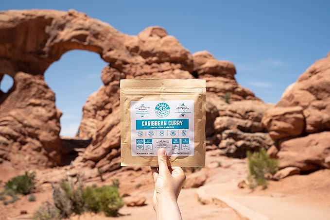 Nomad Nutrition Caribbean Curry | Instant Freeze Dried Backpacking & Camping Food | Plant-Based, Non-GMO Hiking Meals with High-Energy, Vegan, Gluten-Free | 112g - 1 Pack