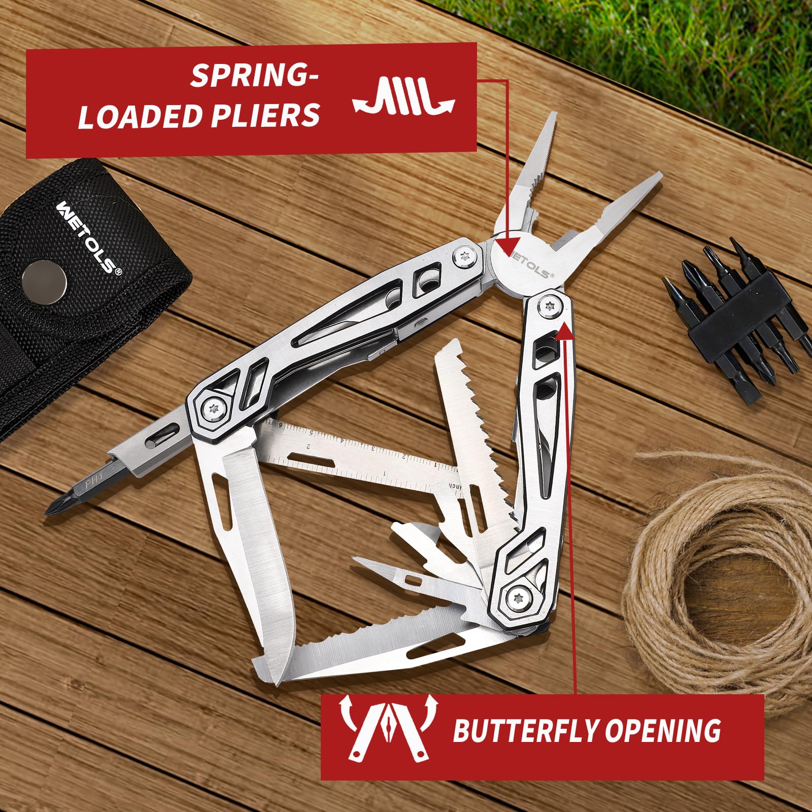Multitool with Pocket Knife, Birthday Gifts for Men Women Mom Dad