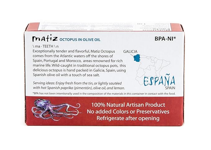 Matiz Pulpo Wild-Caught Pulpo Spanish Octopus in Olive Oil 4.0 Oz