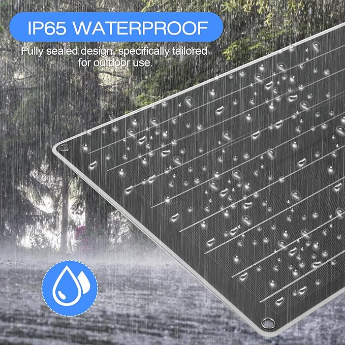 Lixada 30W Solar Charger Panel Kit with MPPT Trickle Maintiner Cntroller Portable Waterproof Flexible Monocrystalline USB Solar Panel for Cellphone Marine Automotive RV Motorcycle Boat Hiking