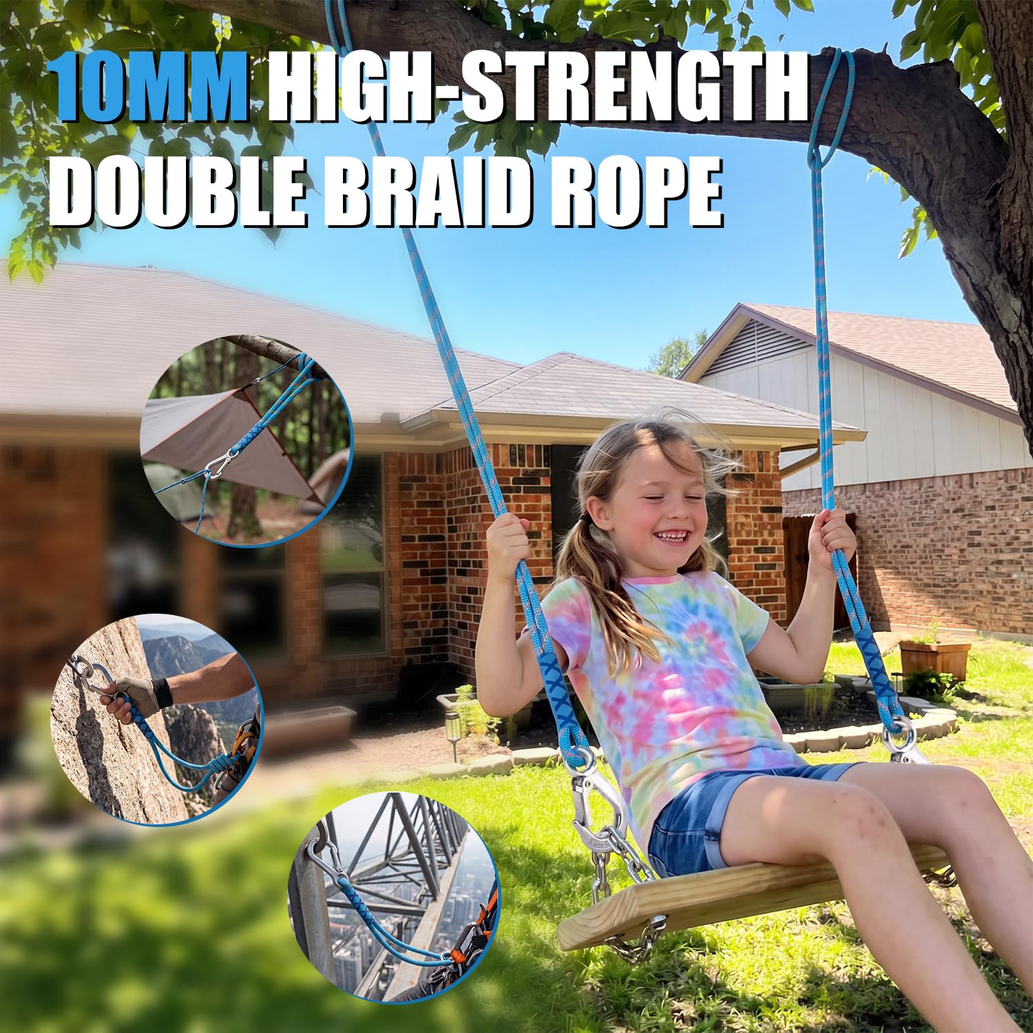 KKIKK 2 Pack Tree Swing Straps Hanging Kit with Stainless Steel Buckle