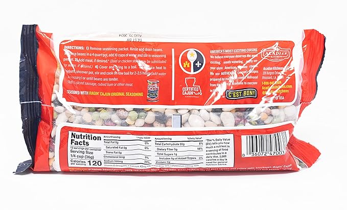 Seasoned Ten Bean Soup 16 oz Ragin Cajun (Pack of 12)