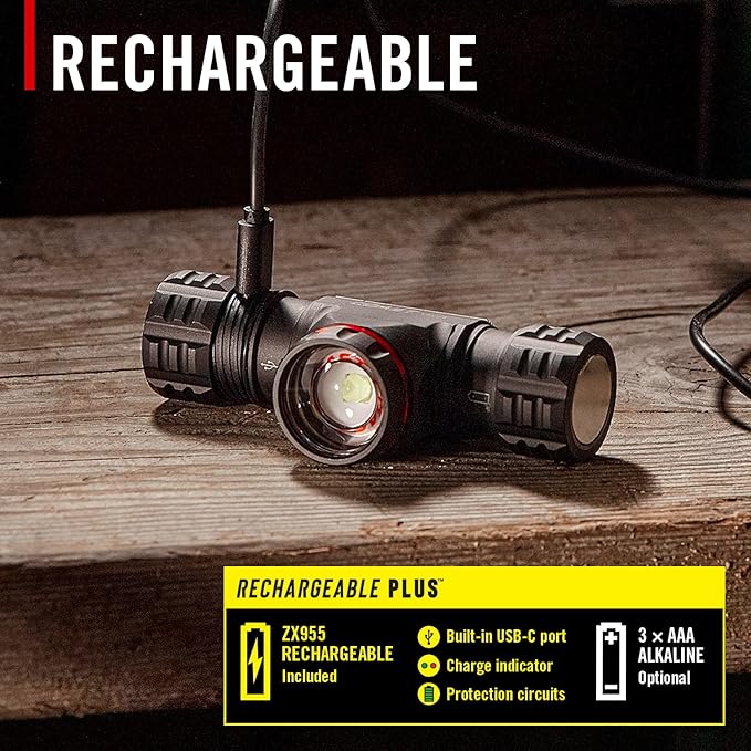 Coast® XPH34R 2075 Lumen USB-C Rechargeable-Dual Power LED Headlamp withPURE Beam® Twist Focus??and Magnetic Base