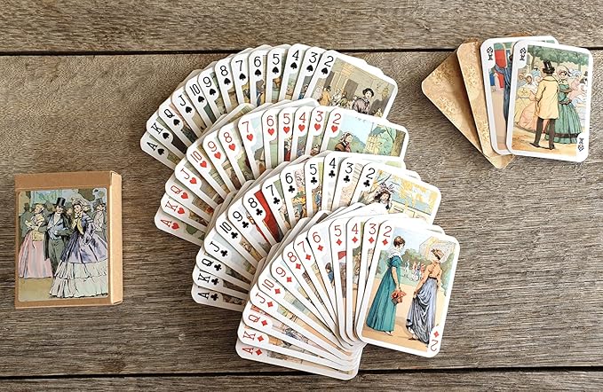 LES Modes DE Paris Playing Cards (Poker Deck 54 Cards All Different) Vintage Fashion Retro Art Deco Illustration by Francois Courboin