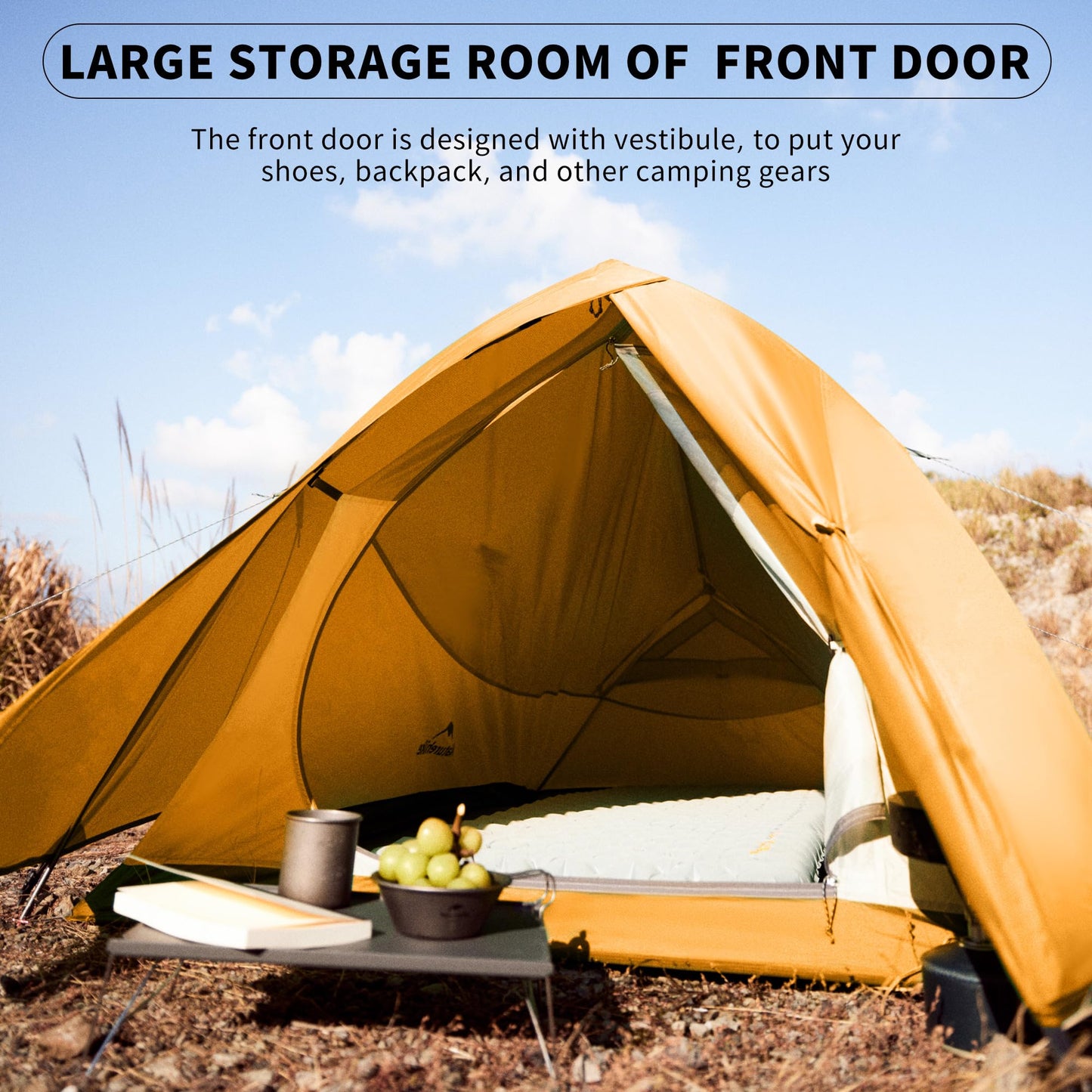 Naturehike Cloud-Up 1 Person Tent, Lightweight Backpacking Tents for One Man, Waterproof Ultralight