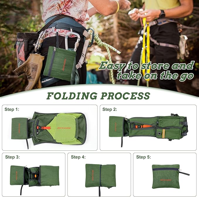 20L Small Hiking Backpack for Men Women Foldable Packable Back Pack Ultralight Hiking Daypack for Travel Camping Outdoor, Olive Green