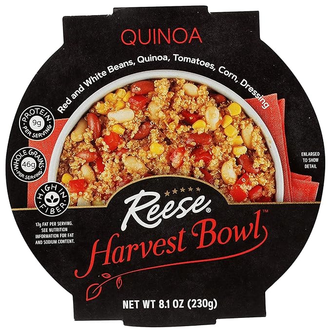 Reese Quinoa Harvest Bowl | Red Beans, Corn & Tomatoes | High in Fiber & Protein (Pack of 8)