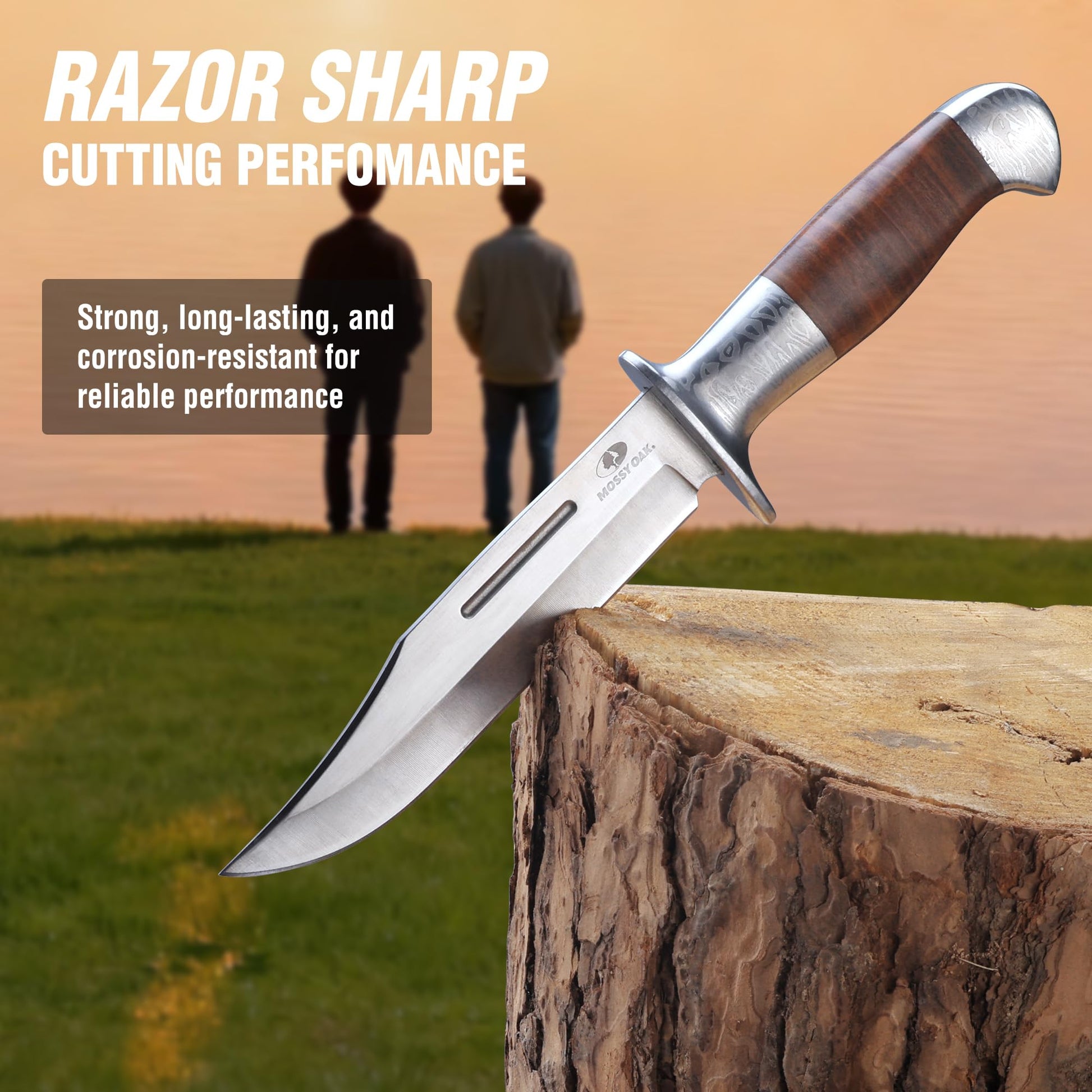 Mossy Oak 2-piece Fixed Blade Bowie Knife Set