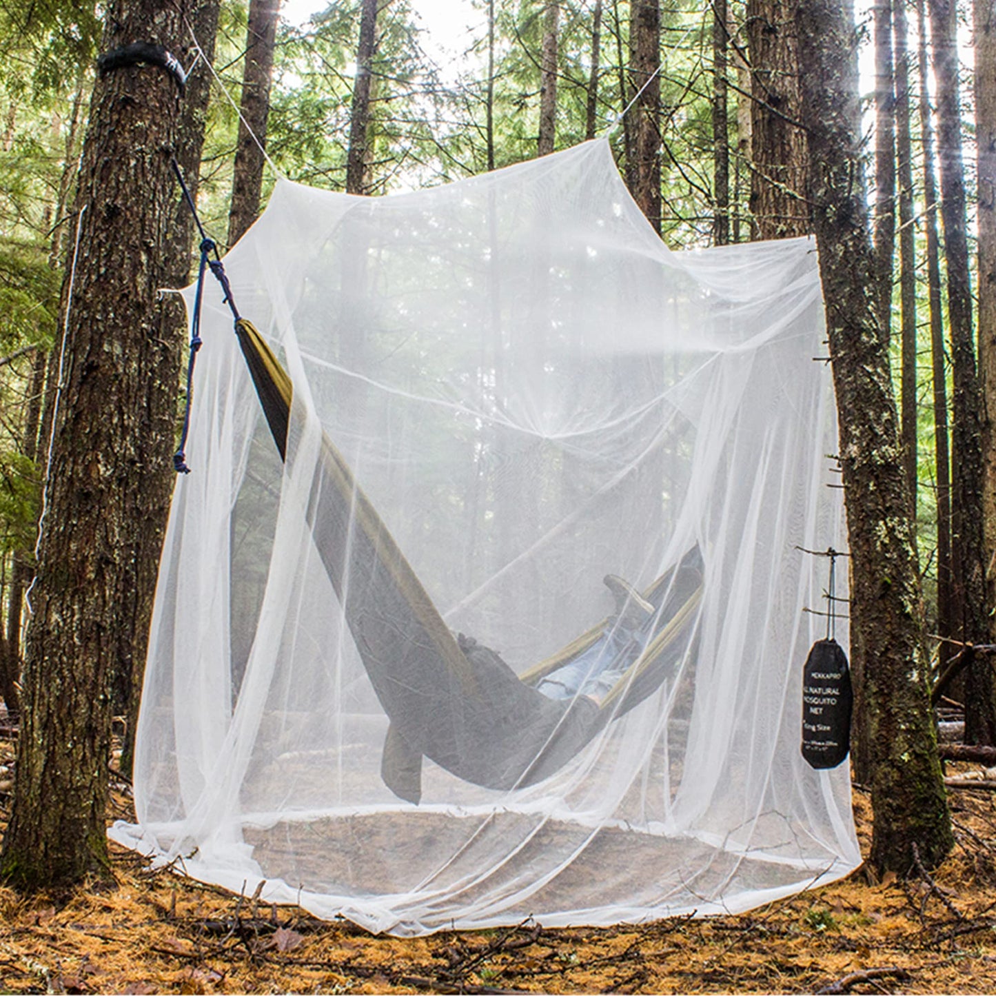 MEKKAPRO Ultra Large Mosquito Net with Carry Bag, Large 2 Openings Netting Curtains | Camping