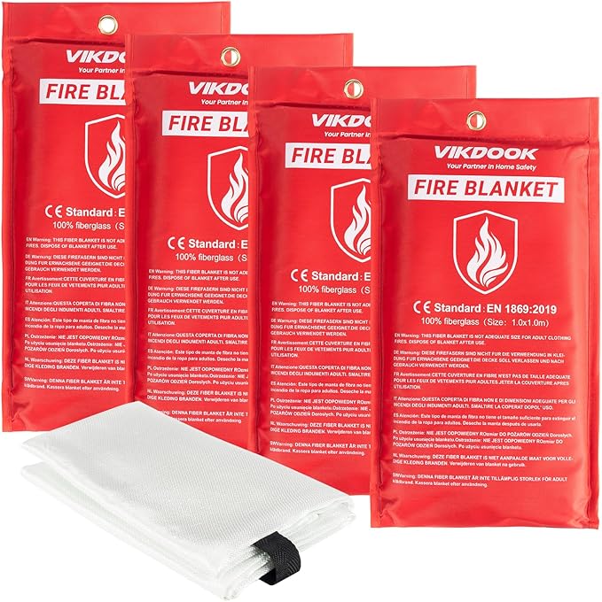 Fire Blanket for Camping Grill Kitchen Emergency Fire Blanket for Home Lightweight Portable Package