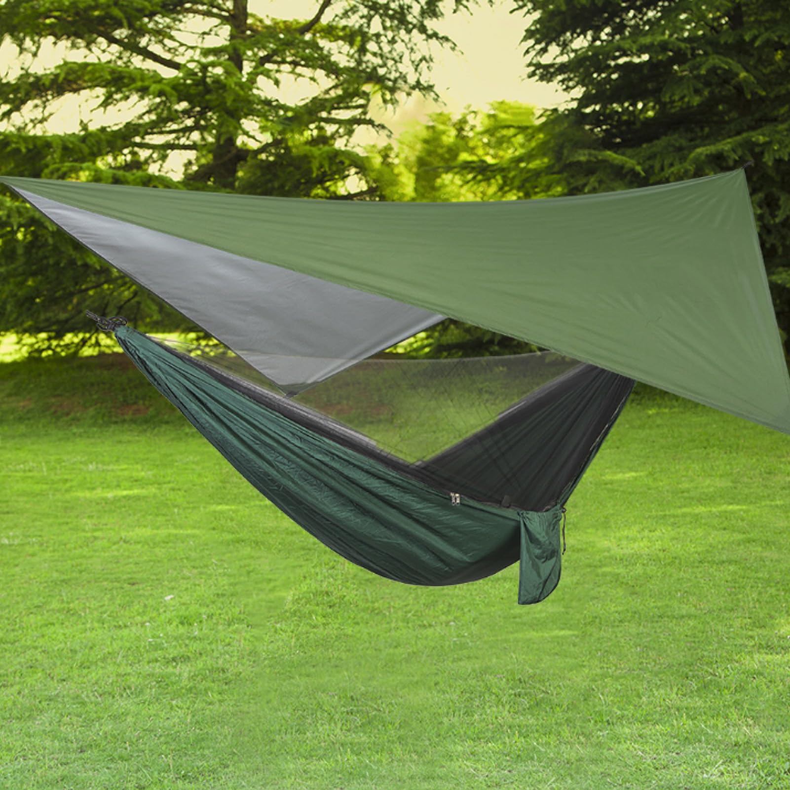 Azarxis Hammock Camping Tarp Rain Fly, Waterproof Tent Footprint Shelter Canopy Sunshade Cloth
