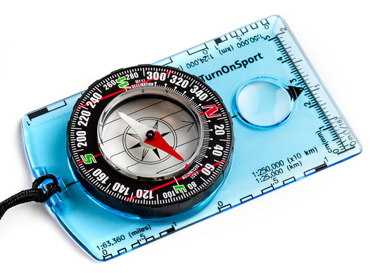 TurnOnSport Orienteering Compass - Blue - product view 1