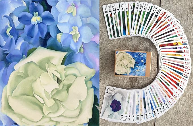 Awesome Flowers Playing Cards (Poker Deck 54 Cards All Different) Vintage Flowers Painting Art by Georgia O Keeffe Posters and Cards Wildflowers