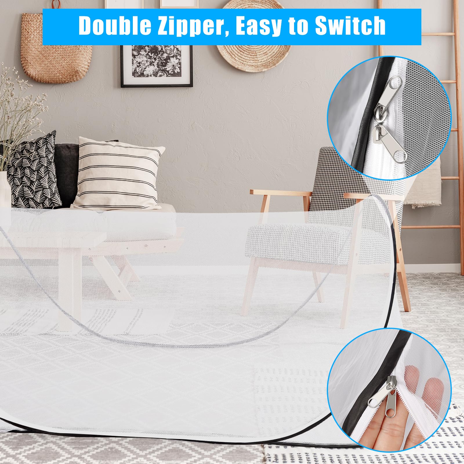Large Pop Up Mosquito Net Tent, 78*30*24 Inch Portable Foldable Mesh Tent