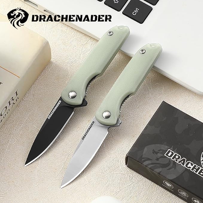 4-24/25" Mini Pocket Knife for Men and Women, Small Folding EDC Knife, 2.04" Silver Sharp Blade, ABS Handle, for Outdoors, Hiking, Camping, (Natural)