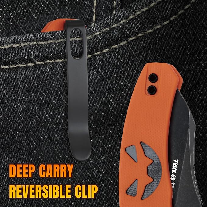 Kizer Mini Bulldog Pocket Knife, 2.5??Nitro V Sheepsfoot Blade Folding Knife, G10 Handle Clutch Lock Small EDC Knife for Men Women Gift for Halloween, Fishing Hiking Camping Hunting Knives V3672SHW1