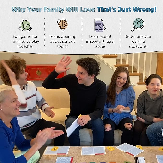 That's Just Wrong! ??A Critical Thinking & Debate Game for Teens & Classrooms | Fun Ethical Dilemmas & Real-Life Legal Scenarios for Engaging Conversations