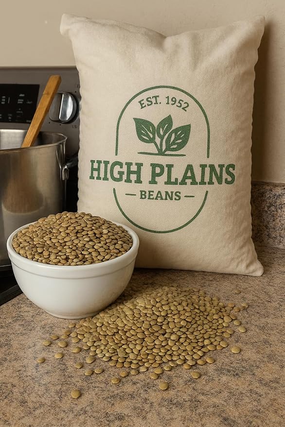 High Plains Richlea Lentils | 10 Pound Bag | Farm-Fresh | Non-GMO Verified | High Protein & Fiber Source | Dry Beans | Directly Sourced from Local Farmers
