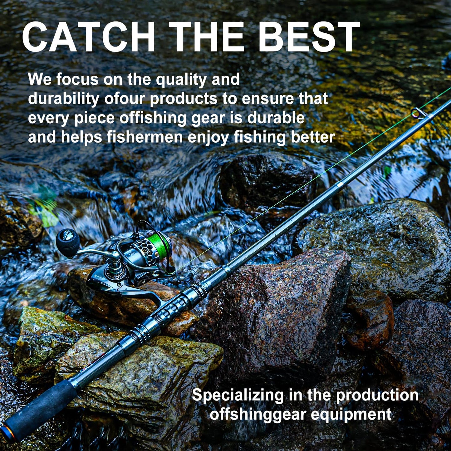 Sougayilang Fishing Rod Combos with Telescopic Fishing Pole Spinning Reels Fishing Carrier Bag for