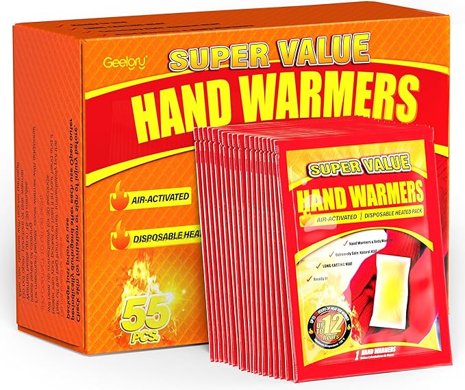 Hand Warmers Disposable 500/375/240/125/90/55/30 Pcs, Long-Lasting Up to 12 Hours for Warm Body, Safe Portable Hand Warmers for Camping, Fishing, Winter for Women Men Mom Dad