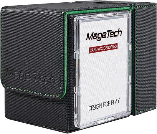 Adventurer [Paragon] Commander Kit - Avatar Holder + Backpack Dice Box Snap-On Back Panel, with Life Tracker - MTG Commander/EDH - Black/Green
