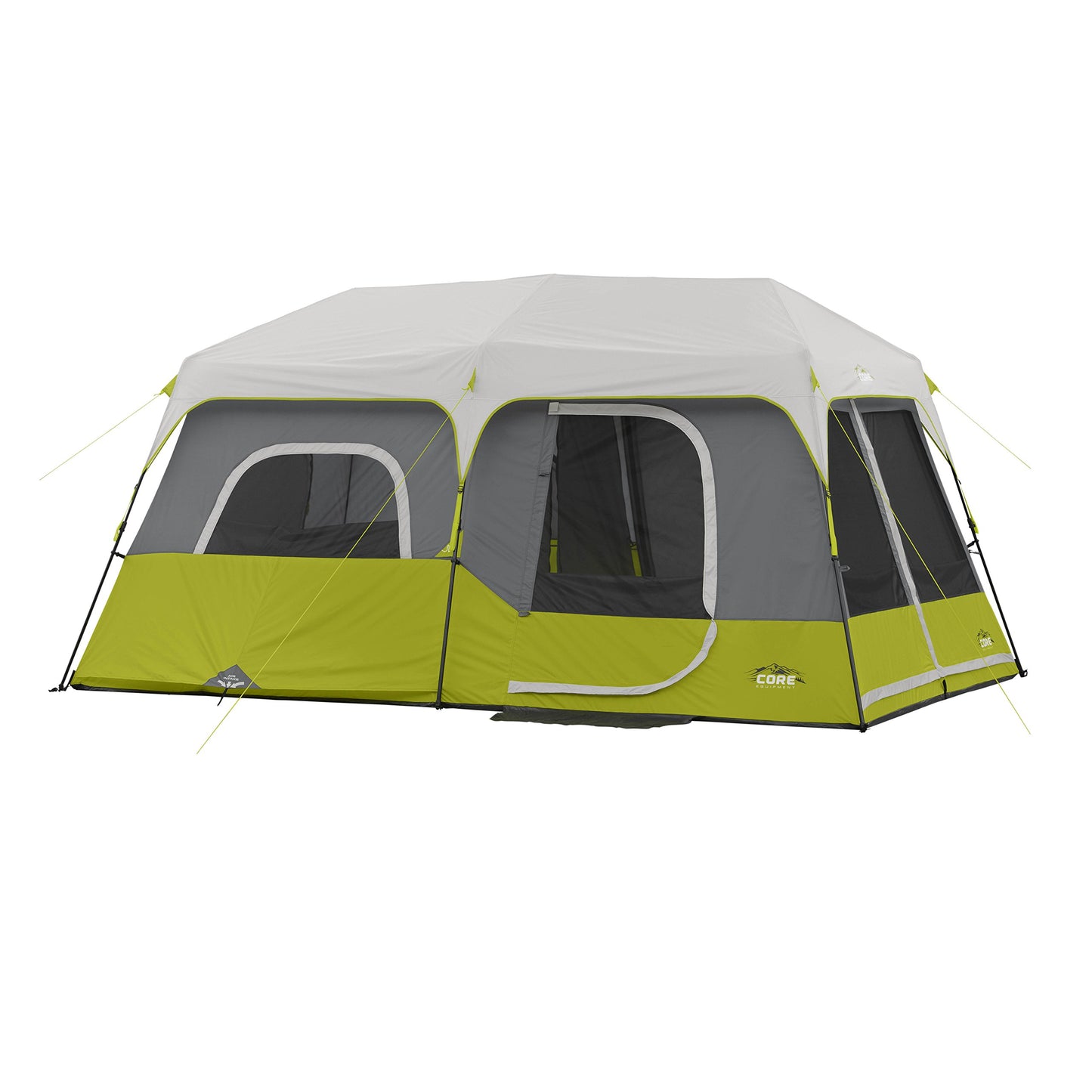 CORE 9 Person Instant Cabin Tent | Large Multi Room Family Pop Up Tent for 2 Minute Camp Setup |