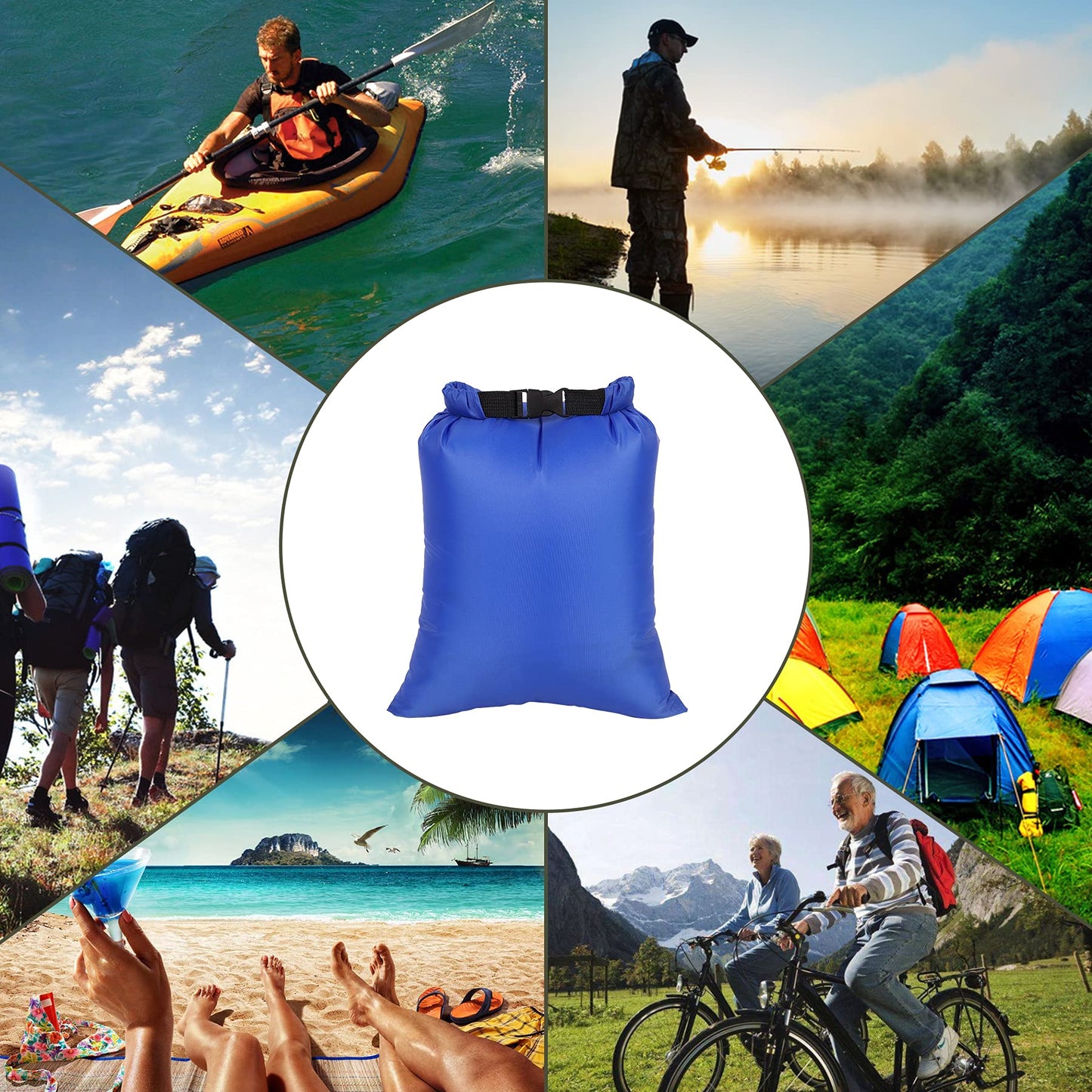 Ucolofun Dry Bags Waterproof Set, 5 Packs Ultralight Waterproof Bags Small Stuff Sack Water Proof