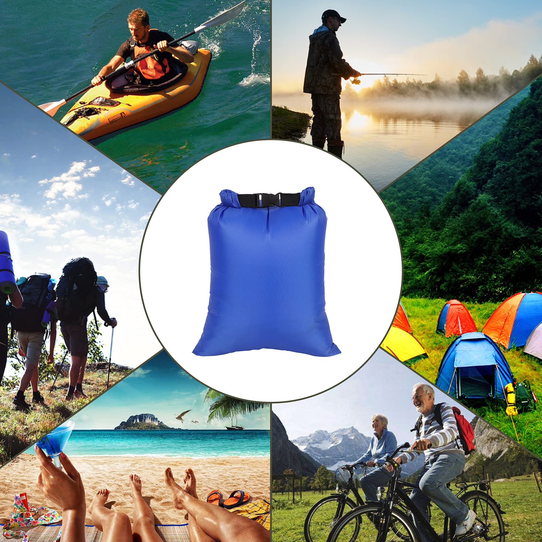 Ucolofun Dry Bags Waterproof Set, 5 Packs Ultralight Waterproof Bags Small Stuff Sack Water Proof