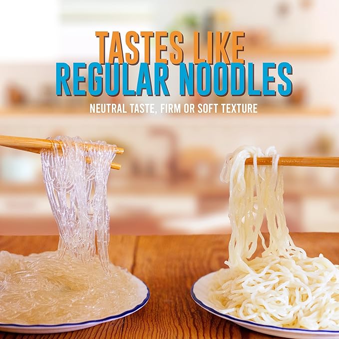 Sea Tangle Kelp Noodles Sampler (12oz) - Pack of 4 - Low Calorie Asian Noodles for Healthy Noodle Dishes - Gluten Free, Keto Noodle Sub for Rice Noodles, Glass Noodles, Pad Thai Noodles