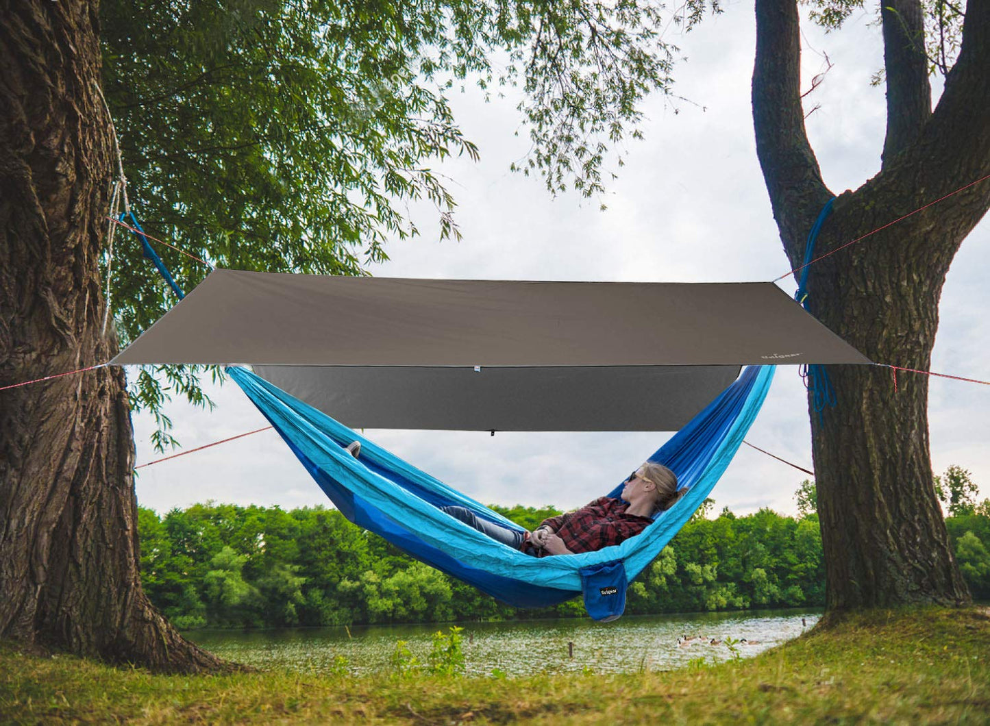 Unigear Hammock Rain Fly Waterproof Camping Tent Tarp for Backpacking