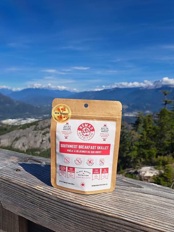 Nomad Nutrition Southwest Breakfast Skillet | Instant Freeze Dried Backpacking & Camping Food | Plant-Based, Non-GMO Hiking Meals with High-Energy, Vegan, Gluten-Free | 56g - 2 Pack