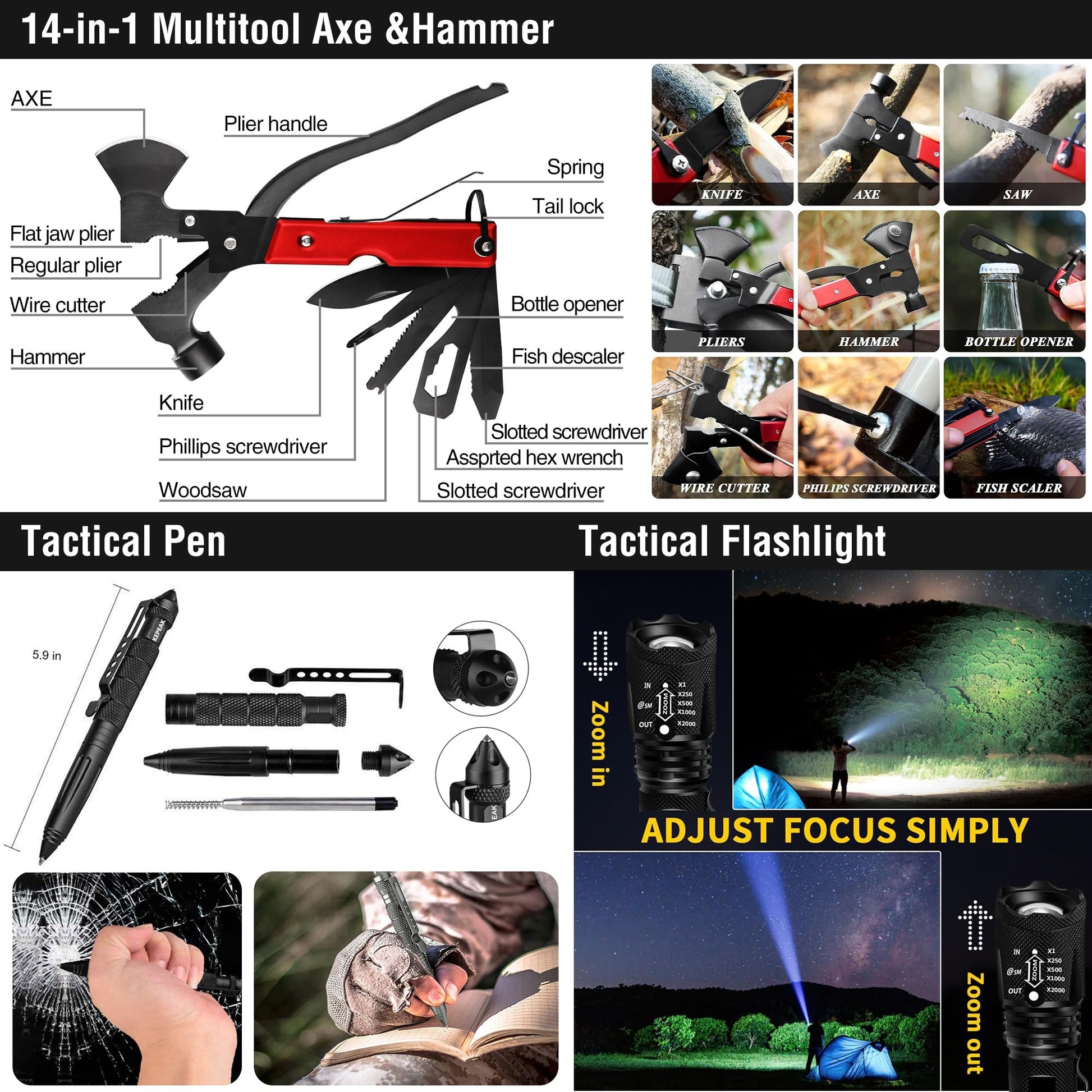 Survival First Aid Kit, 190 Pcs Survival Gear and Medical Supplies, Military IFAK EMT Molle