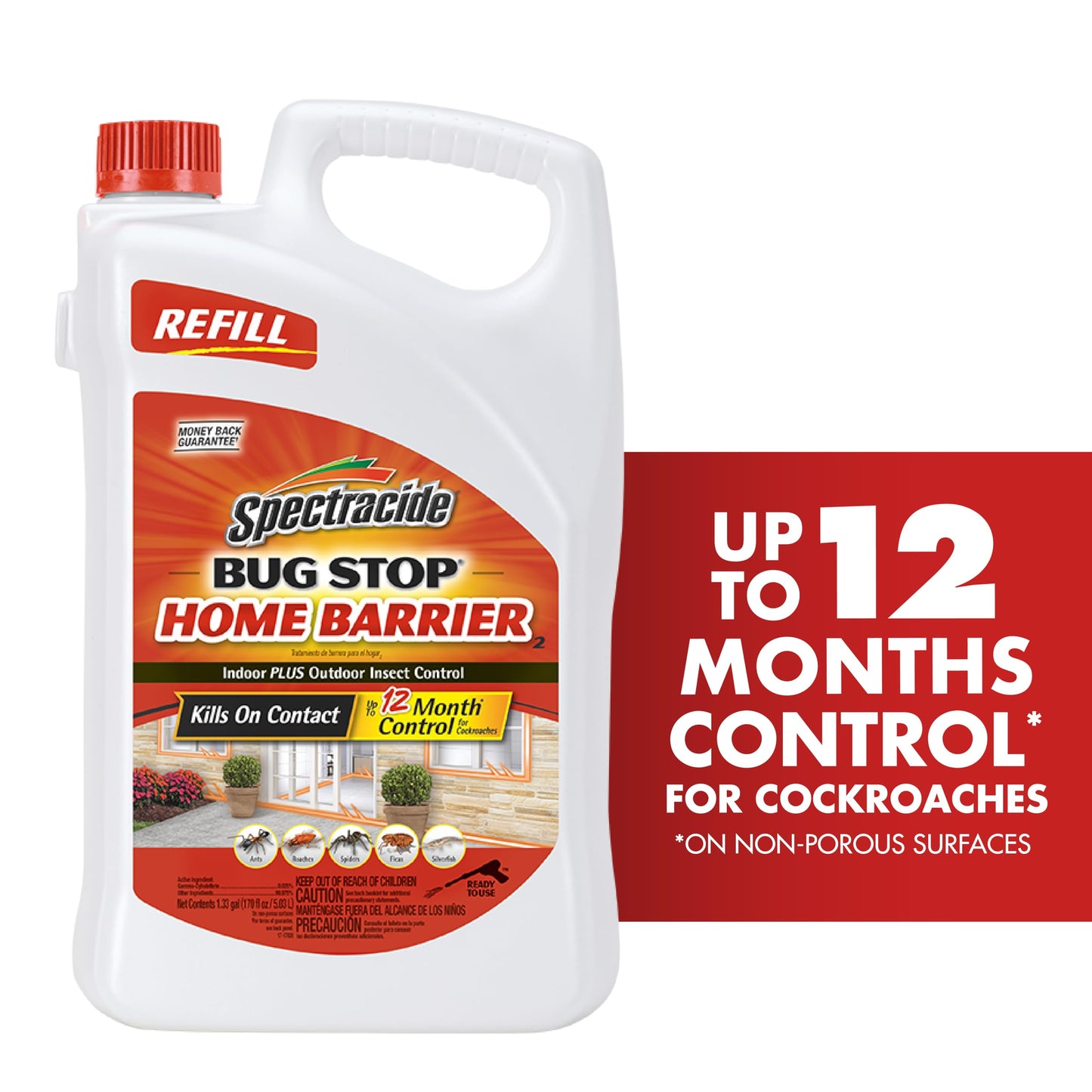 Spectracide Bug Stop Home Barrier 1.33 Gal, AccuShot Sprayer Refill
