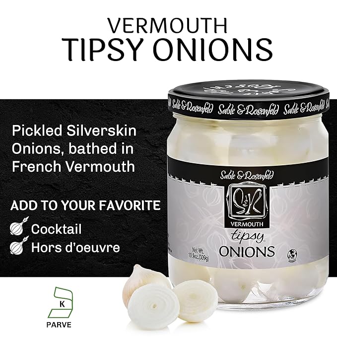 Sable and Rosenfeld Tipsy Onions 10.9 Ounce, (Pack of 4)