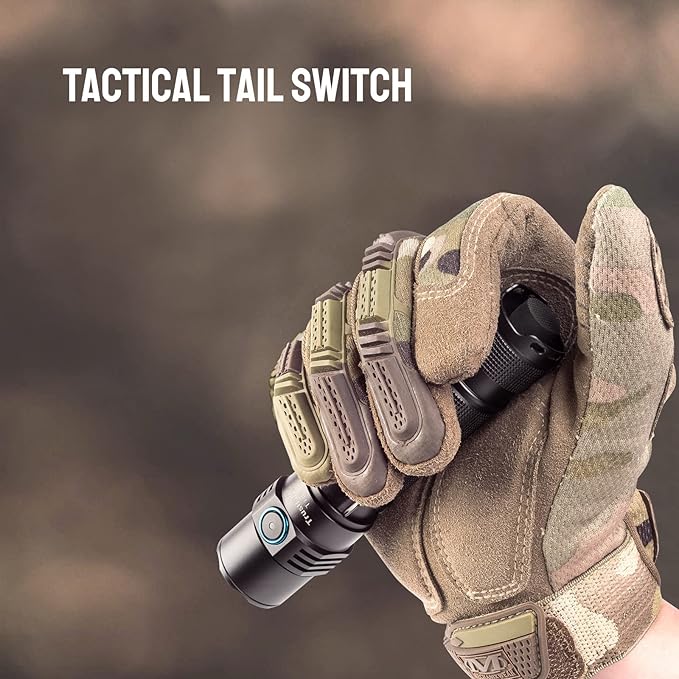 TrustFire T11R Rechargeable LED Tactical Flashlight, 1800 Lumens, Waterproof, Dual Switch, 22 Hours Battery Life
